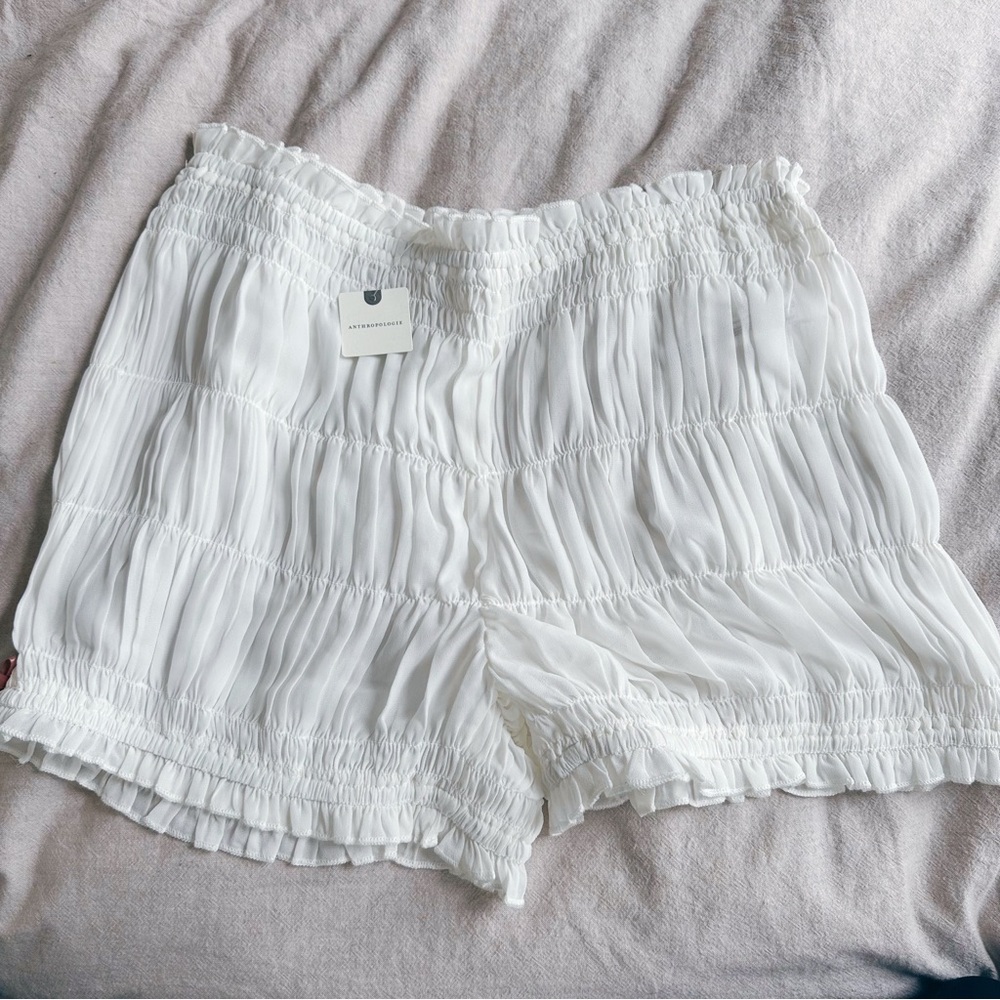 LyreBird Ruched ruffled Bloomer Shorts and Sheet Bralette set Anthropologie med - Picture 12 of 16